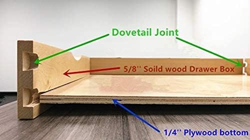 Elysian 14" Pull Out Kitchen Drawer for 18" Cabinets, Birch Solid Wood Storage Tray, 21"D x 3"H, Smooth Ball Bearing Glides, Sturdy Side Mount Design, Natural Finish - Image 6