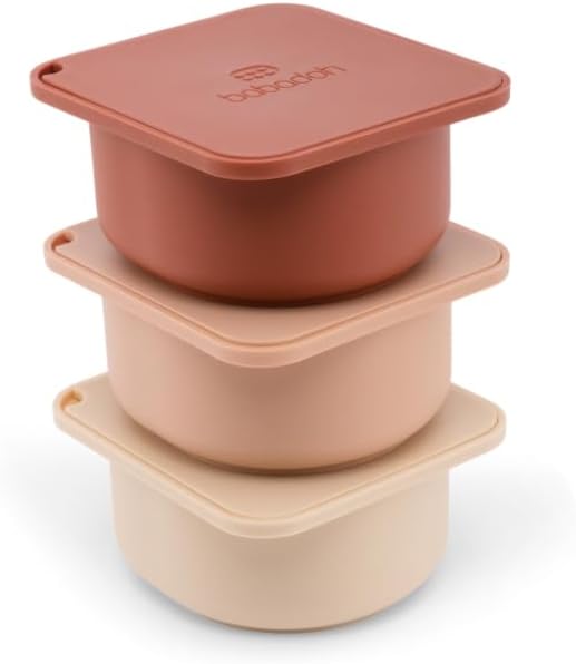 Babadoh Pizza Dough Proofing Silicone Containers with Lids | Pizza Making Accessories | Set of 3 | Multi Spice (1 Sesame, 1 Scallop, 1 Nduja) | Original Size (make 12" Pizzas) by Babadoh