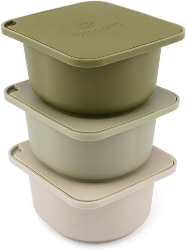 Babadoh Pizza Making Accessories | Pizza Dough Proofing Containers with Lids | Set of 3 | Multi Green (1 Dough, 1 Olive, 1 Sage) | Original Size (make 12" Pizzas) by Babadoh