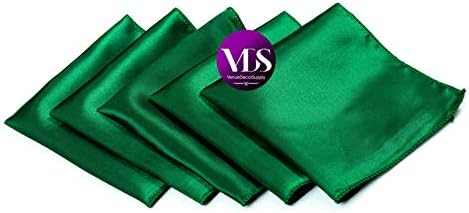 VDS - 150 Pieces | Satin Napkins 20 x 20 Inch Square | Kitchen & Dinner Table Napkins Cloths Handkerchief for Restaurant Bistro Wedding Christmas Birthday Party Dinner Decoration (Hunter Green) - Image 2