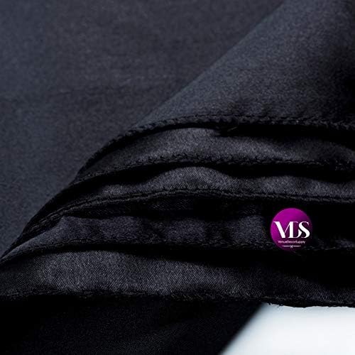 VDS - 200 Pieces | Satin Napkins 12 x 12 Inch Square | Kitchen & Dinner Table Napkins Cloths Handkerchief for Restaurant Bistro Wedding Christmas Birthday Party Dinner Decoration (Black) - Image 3