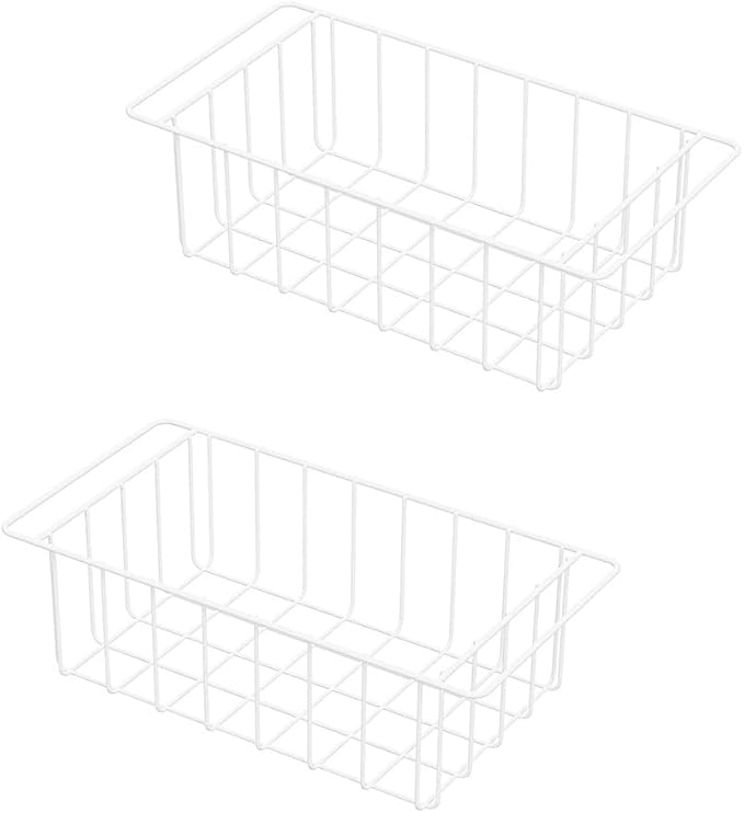 17.5 Inch Chest Freezer Organizer Storage Baskets Bins Metal Wire, Settle freezer chaos and reduce food waste effectively, Durable, Fully Use Space, Improve Air Circulate, 2 Pack by Y.Z.Bros