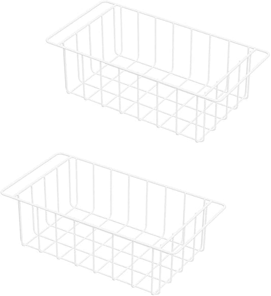 17.5 Inch Chest Freezer Organizer Storage Baskets Bins Metal Wire, Settle freezer chaos and reduce food waste effectively, Durable, Fully Use Space, Improve Air Circulate, 2 Pack by Y.Z.Bros