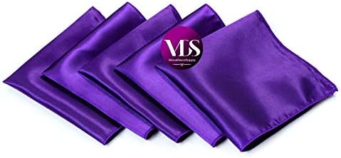 VDS - 75 Pieces | Satin Napkins 12 x 12 Inch Square | Kitchen & Dinner Table Napkins Cloths Handkerchief for Restaurant Bistro Wedding Christmas Birthday Party Dinner Decoration (Purple) - Image 2
