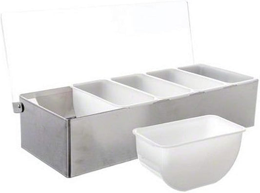 TableCraft Condiment Caddy, Pizza Topping Station, Stainless Steel Base by TableCraft