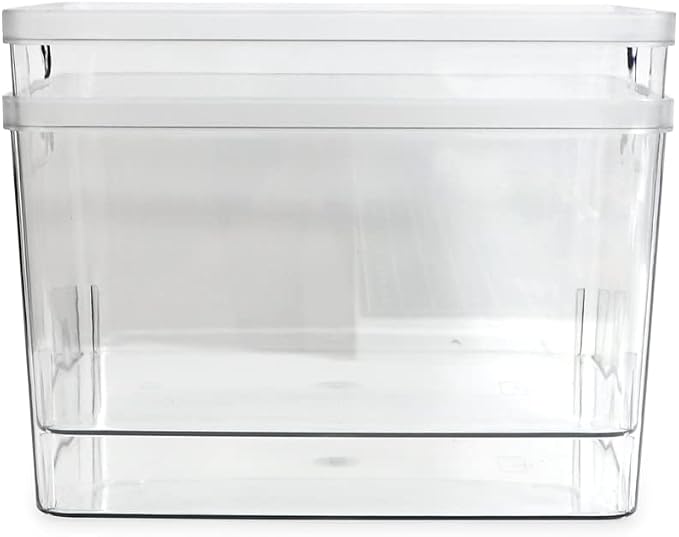 Isaac Jacobs 2-Pack Extra-Large Clear Storage Bins (11.5” L x 14” W x 9” H) | Cutout Handles, Plastic Organizer for Home, for Kitchen, Fridge, Pantry, BPA Free, Food Safe (2-Pack, Extra-Large) - Image 5
