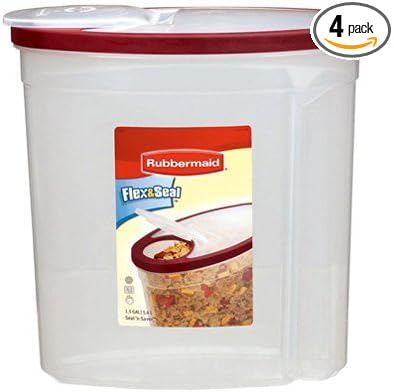 Rubbermaid Home Cereal Keeper Clear Red Lid (Pack of 4) 1783748 by Unknown