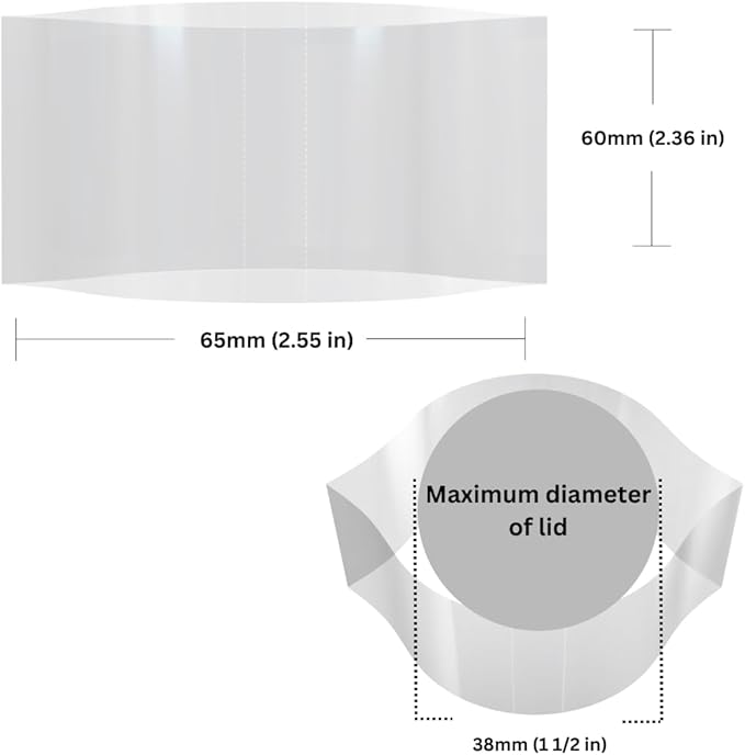 65 x 60 mm Clear Perforated Shrink Sleeve for Sauce, Beverage & Spirits Bottles [Cap Diameter: 1 1/2"] Pack of 500 - Image 2