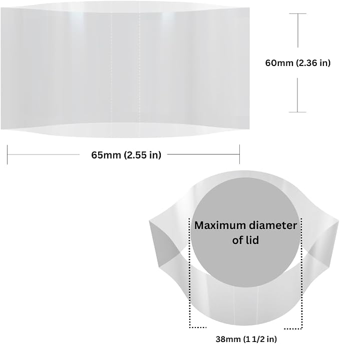 65 x 60 mm Clear Perforated Shrink Sleeve for Sauce, Beverage & Spirits Bottles [Cap Diameter: 1 1/2"] Pack of 5,000 - Image 2