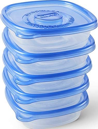 Glad GladWare Entree Food Storage Containers with Lids, Medium Square No BPA Plastic for Meal Prep and Lunches, Lock Tight Seal, Microwave and Dishwasher Safe, 25 Oz, 5 Count - 6 Pack - Image 6