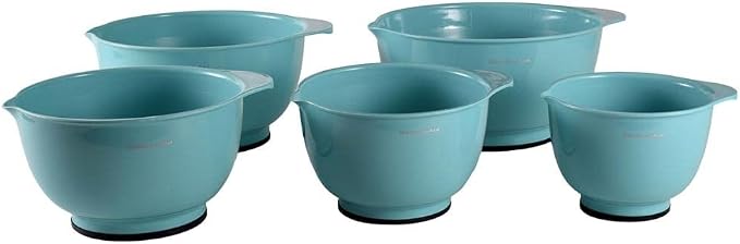 KitchenAid KE178OSAQA Classic Mixing Bowls, Set of 5,Aqua Sky 2 - Image 3