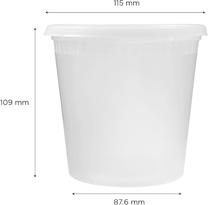 Karat [24oz - 240 ct] Clear PP Injection Molded Round Deli Containers with Lids (FP-IMDC24-PP - Image 3