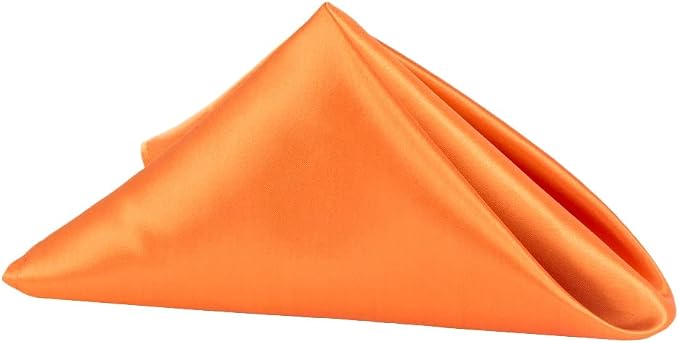 CVL 50 Pk, Satin Napkin 20"x20" Square Edge: Hemmed Material: 100% Polyester - Burnt Orange by Unknown