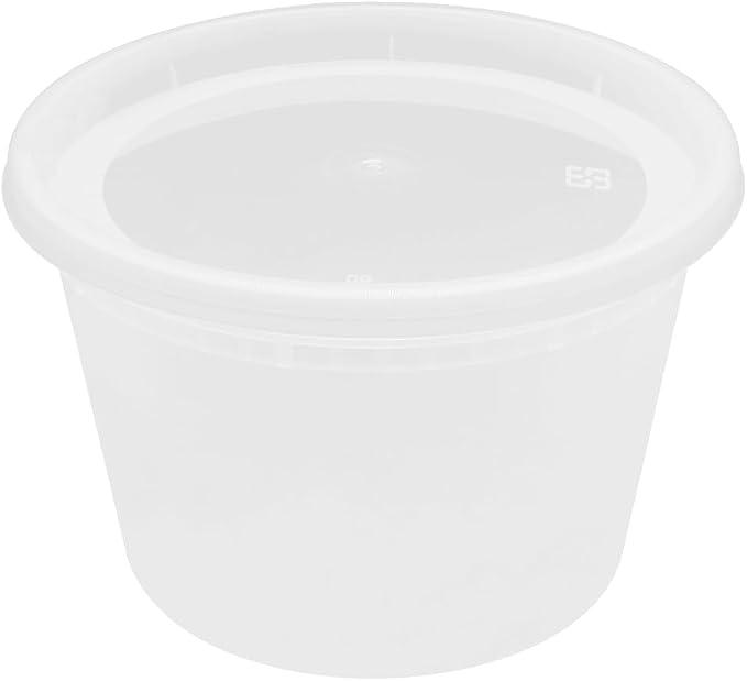 Karat [16oz - 240 ct] Clear PP Injection Molded Round Deli Containers with Lids (FP-IMDC16-PP) - Image 8