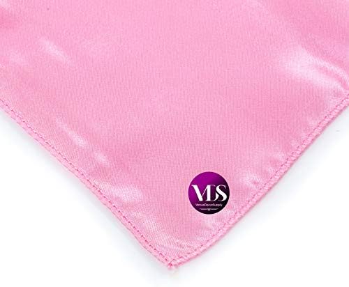 VDS - 200 Pieces | Satin Napkins 12 x 12 Inch Square | Kitchen & Dinner Table Napkins Cloths Handkerchief for Restaurant Bistro Wedding Christmas Birthday Party Dinner Decoration (Pink) - Image 5