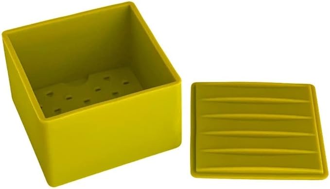 Cheese Vault for Soft Cheese - Reusable Artisan Cheese Storage Container for Fridge - Food Grade Silicone Cheese Container 5x5x3.5” - Easy to Clean Cheese Keeper for Refrigerator – Green - Image 3
