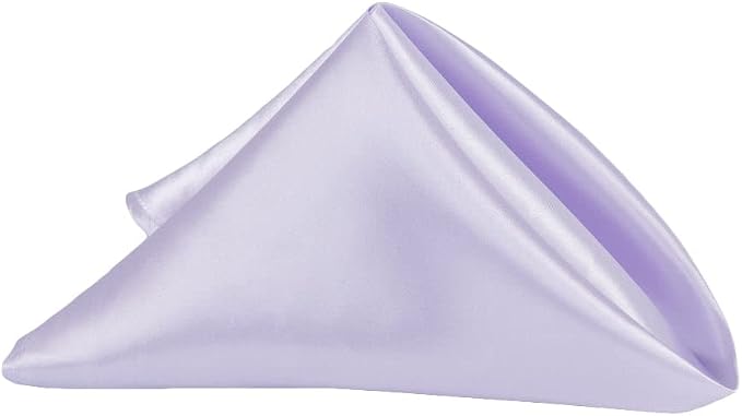 CVL 50 Pk, Satin Napkin 20"x20" Square Edge: Hemmed Material: 100% Polyester - Lavender by Unknown