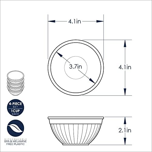 Nordic Ware Mini Prep and Serve Mixing Bowls Set, 4-Piece, Earth-Tones - Image 4