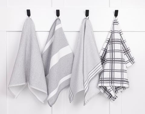 MÜkitchen Premium Kitchen Towels, 20x30 inches, 100% Cotton, Set of 4 (Stainless) - Image 2