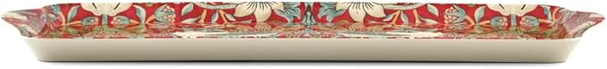 Pimpernel Morris & Co Strawberry Thief Red Collection Sandwich Tray | Serving Platter | Crudité and Appetizer Tray for Indoor and Outdoor use, Made of Melamine, Measures 15.1" x 6.5", Dishwasher Safe - Image 3