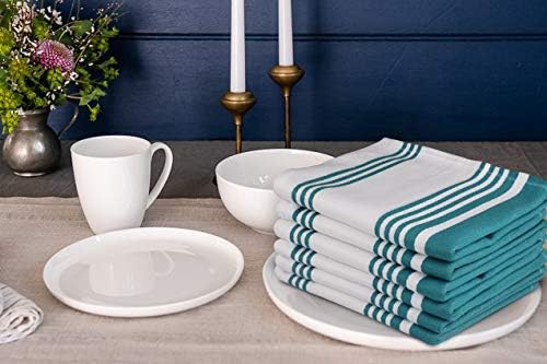 Urban Villa Kitchen Towels Cotton Dish Towels 20”x30” (Set of 6) Teal - Image 3