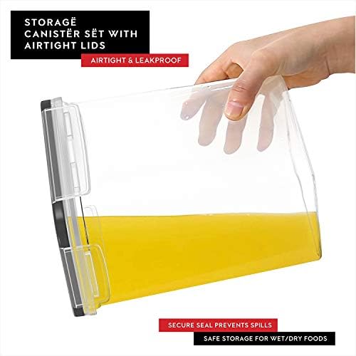 DWËLLZA KITCHEN 4 Pack Cereal Containers Storage Airtight Food Storage Containers and Set of 4 Pasta storage Containers for Pantry Organization and Storage - Image 4