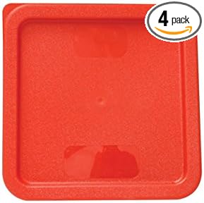 Tiger Chef set of 4 Color-Coded, Snap-Tight Polyethylene Lids, Covers for 6 & 8-Quart Square Food Storage Containers, Midnight Blue, Polyethylene, NSF Certified by TigerChef