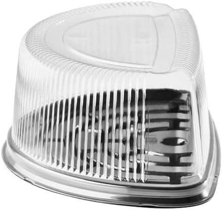 Half Round Cake Container, Black 9 4/5" Base, Clear 4 5/7" Dome | 50 Sets, Elevates Presentation, Storage & Transport, Half Cakes - Image 3