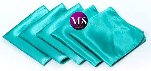 VDS - 150 Pieces | Satin Napkins 20 x 20 Inch Square | Kitchen & Dinner Table Napkins Cloths Handkerchief for Restaurant Bistro Wedding Christmas Birthday Party Dinner Decoration (Sea Green) - Image 2