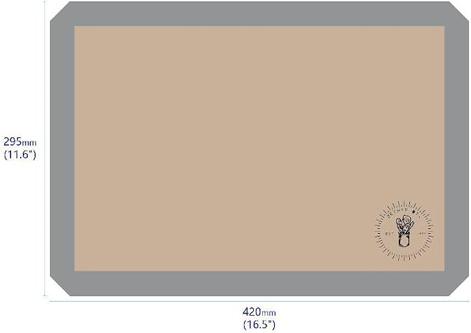 Silicone Baking Mats - 1/2 Sheet Size Baking Sheet Liners, Pack of 4, Gray | Oven Safe, Non-Stick Silicone Baking Sheet Liner, Perfect For Baking Macarons Cookies, Pastry & Cakes, (11.5 X 16.5 in) - Image 8