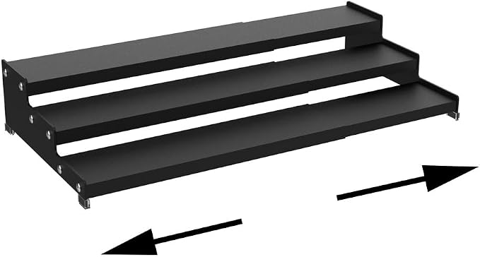 Expandable Carbon Steel Spice Rack Organizer for Pantry, Adjustable 3-Tier Ladder Shelf,Holds Up to 24 Cans,Kitchen Countertop Organizer, Rustproof Storage Rack for Spices, Cans, Sauces & Dry Goods by Ipotivespaceorganization