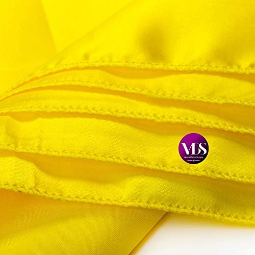 VDS - 125 Pieces | Satin Napkins 20 x 20 Inch Square | Kitchen & Dinner Table Napkins Cloths Handkerchief for Restaurant Bistro Wedding Christmas Birthday Party Dinner Decoration (Yellow) - Image 3
