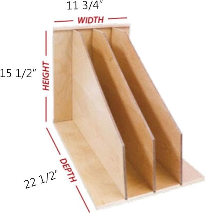 Dowell 4007 TD3 Wooden Vertical Tray Divider Organizer for Base 15" Cabinets - Kitchen Storage & Organization Accessories - Image 7