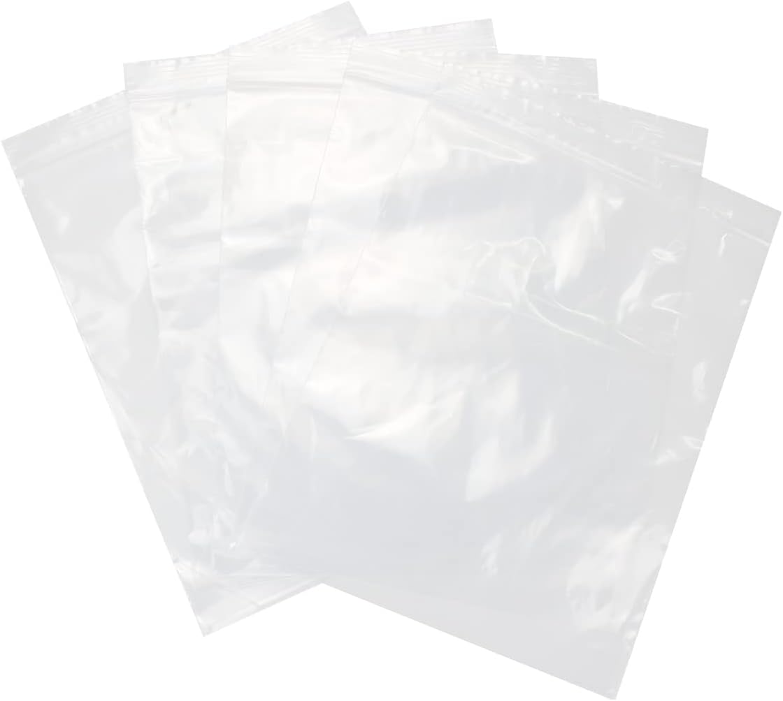 13" X 18" (500 Bags) 2 Mil Clear Reclosable Zip Plastic Poly Bags with Resealable Lock Seal Zipper