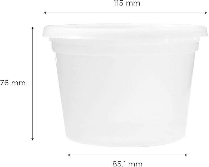 Karat [16oz - 240 ct] Clear PP Injection Molded Round Deli Containers with Lids (FP-IMDC16-PP) - Image 5