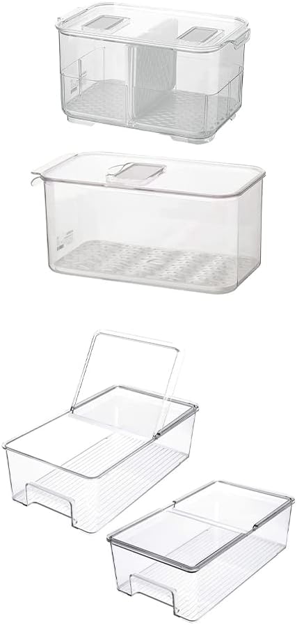 SANNO Fridge Produce Saver Stackable Refrigerator Organizer Vegetable Refrigerator Organizer Food Bins by SANNO