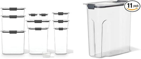 Rubbermaid Brilliance Food Storage Containers and Cereal Container Bundle (Set of 11) by Unknown