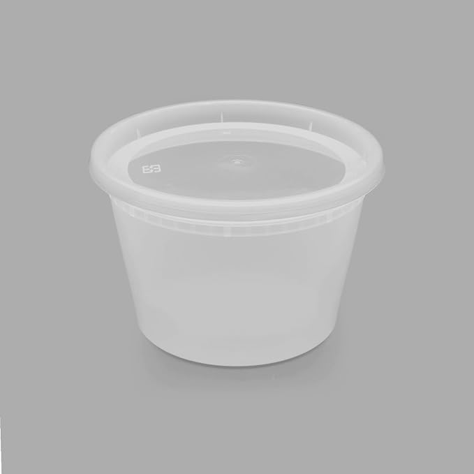 Karat [16oz - 240 ct] Clear PP Injection Molded Round Deli Containers with Lids (FP-IMDC16-PP) - Image 7