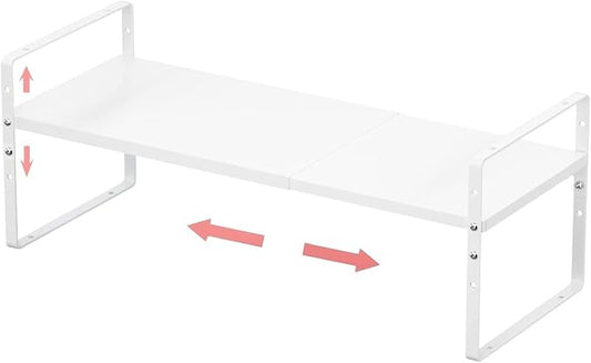 Jojocross Expandable Stackable Spice Rack Cabinet Shelf Organizer in Cabinets Shelves Kitchen Cupboard Organization Stack up Racks Pantry Countertop Storage Large/White 1 Pack by JOJOCROSSHIGHQUALITYLIFE
