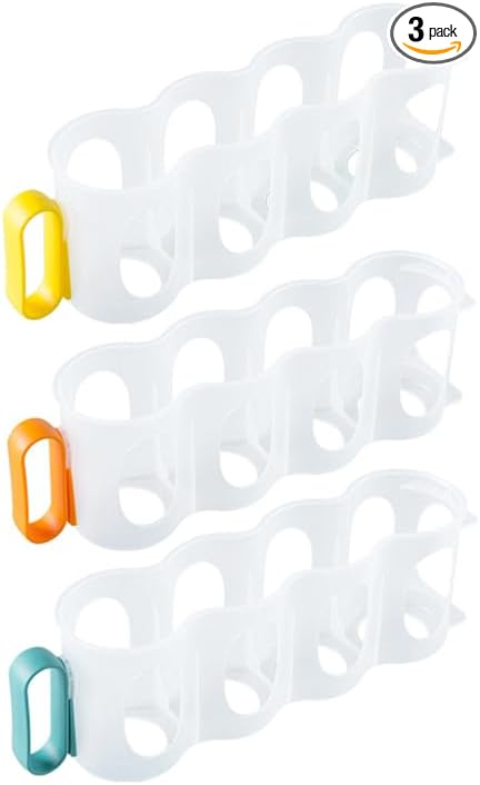 ULTECHNOVO 3pcs Portable Soda Can Organizer Refrigerator Shelf Beer Can Holder with Carrier Handle for Juice Drink Beer Fridge Storage Sliding Rack by ULTECHNOVO