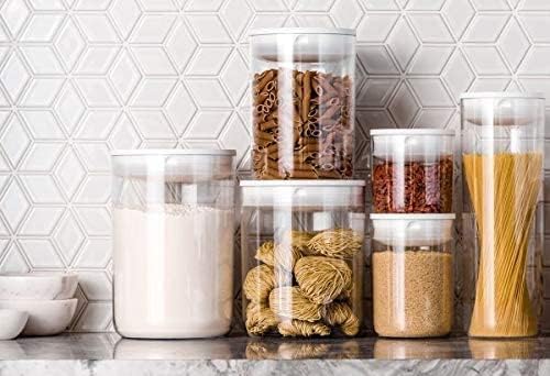 Click Clack Pantry Round Container Starter Set, 10 Piece (White) - Image 4