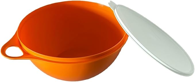 NewTupperware Medium Thatsa Mixing Bowl 19-Cup 4.5L in Orange with White Seal - Image 3
