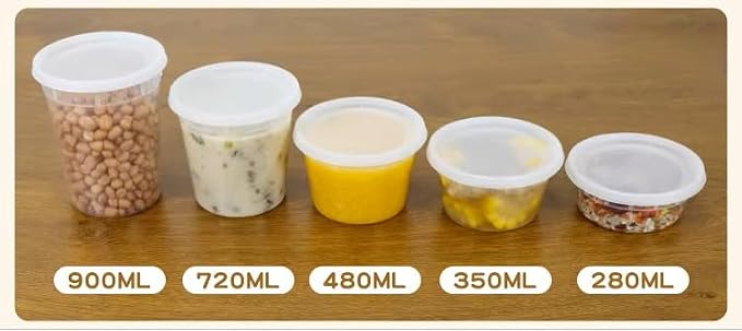 Deli Food Containers with Lids – 240 Sets Bulk Value Pack, 24 Oz Airtight Food Storage Meal Prep Takeout & Restaurant Containers, BPA-Free, Microwave, Freezer & Dishwasher Safe (24 Oz) - Image 2