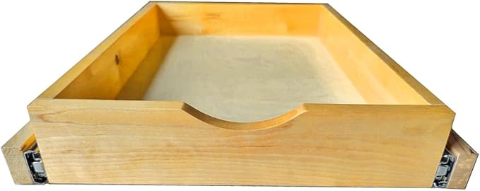 Elysian 11" Slide Out Cabinet Organizer for 15" Pantry, Solid Wood Dovetail Drawer, 21" Deep, Full Extension Side Mount Rails, Includes Spacers for Face Frame & Frameless by Elysian