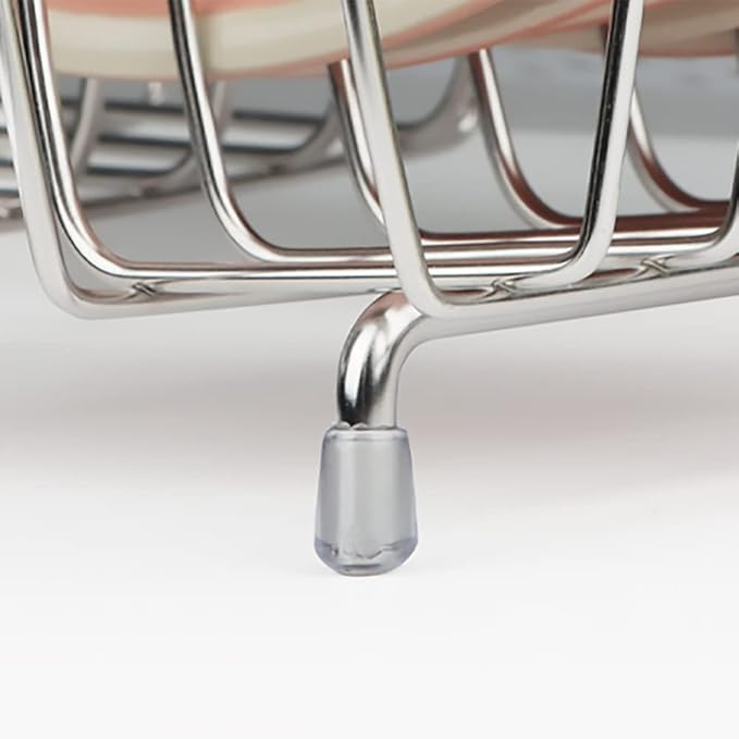 Sink Dish Drainer Rack, Expandable Stainless Steel Dish Drying Rack | 304 Stainless Steel Sink Rack with Utensil Holder, Adjustable 14.96"-20.59", Fits Inside Sink, Holds Up to 7 Upright Utensils - Image 7
