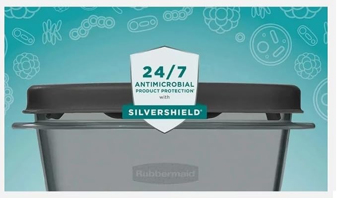 Rubbermaid Easy Find Lids Food Storage Containers 46-Piece Set BPA-free Freezer Dishwasher Microwave-Safe Black - Image 7