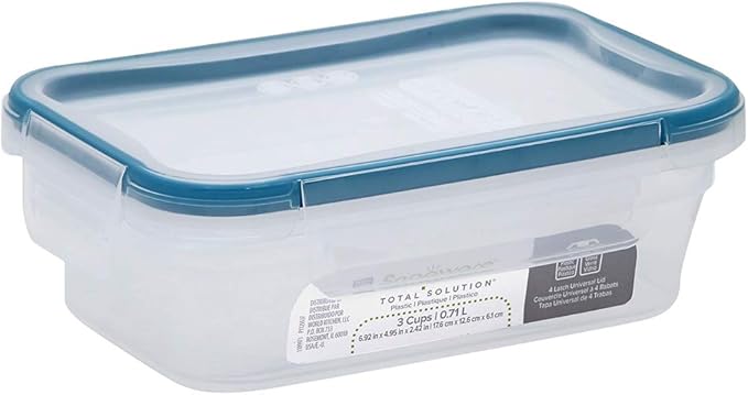 Snapware Total Solutions (3 Cup) Plastic Food Storage Containers Set, Airtight & Leakproof Locking BPA-Free Lids Tupperware, Freezer Dishwasher Microwave Safe (Pack of 10) - Image 4