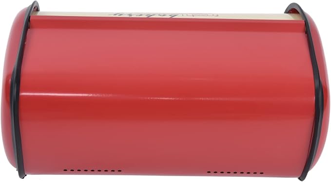 Yosoo Metal Bread Box, Multi Functions Saving Space Bread Holder Anti for Kitchen Countertop for Bakery(red) - Image 4