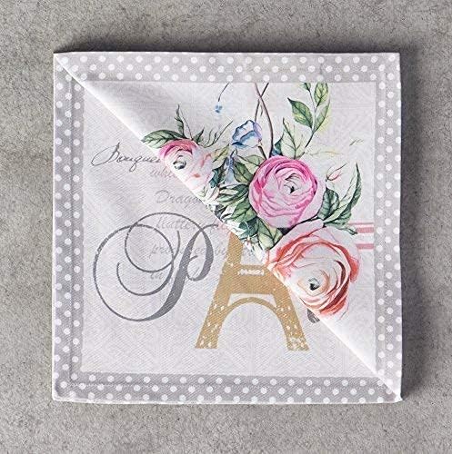 Maison d' Hermine Champ De Mars Bundle Set 100% Cotton Set of 4 Napkins (20 Inch by 20 Inch) and Set of 4 Place Mats (13 Inch by 19 Inch) - Image 6