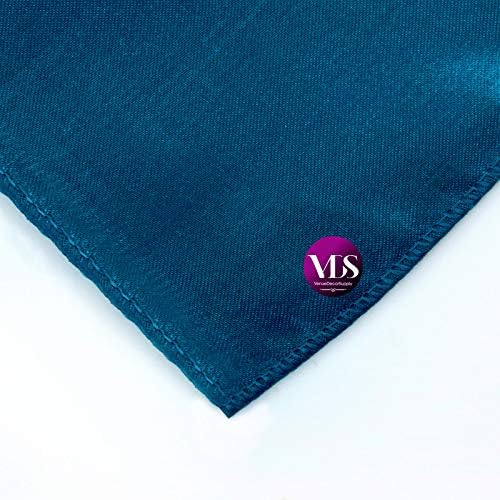 VDS - 150 Pieces | Satin Napkins 12 x 12 Inch Square | Kitchen & Dinner Table Napkins Cloths Handkerchief for Restaurant Bistro Wedding Christmas Birthday Party Dinner Decoration (Dark Teal) - Image 5